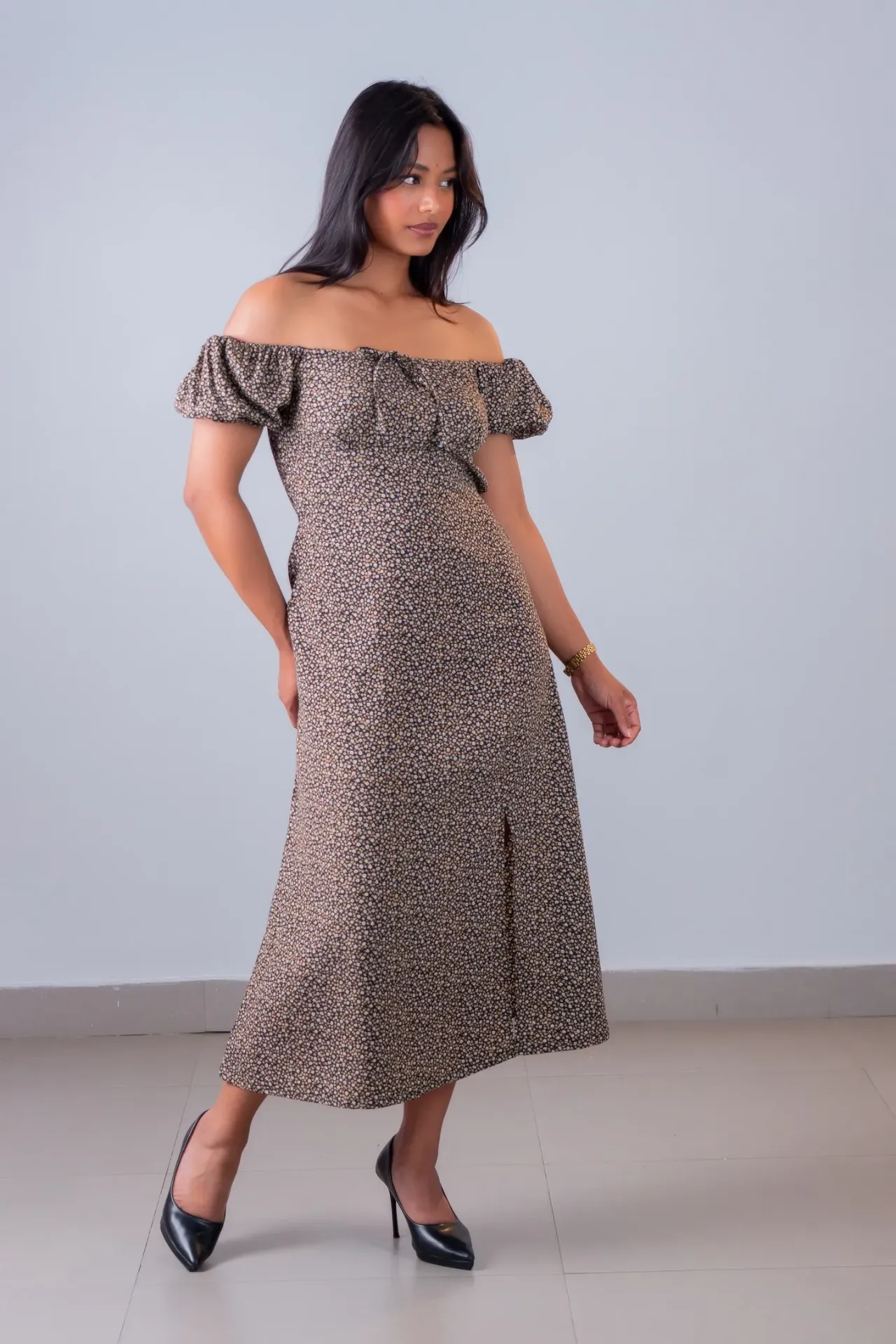 BMKS SS26-18 FLORA SLIT DRESS