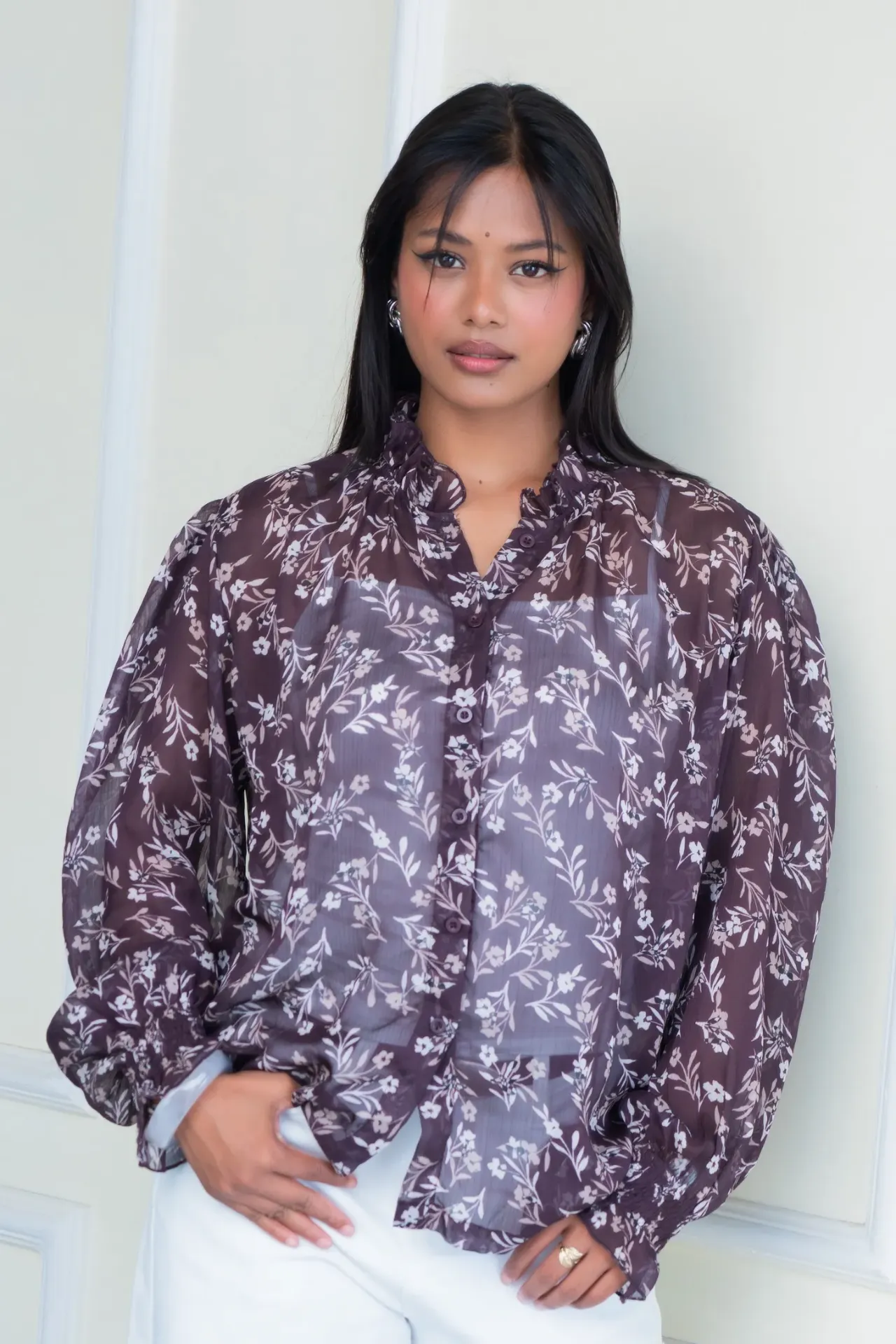 BMKS SS26-15 NUMA FRILL BLOUSE