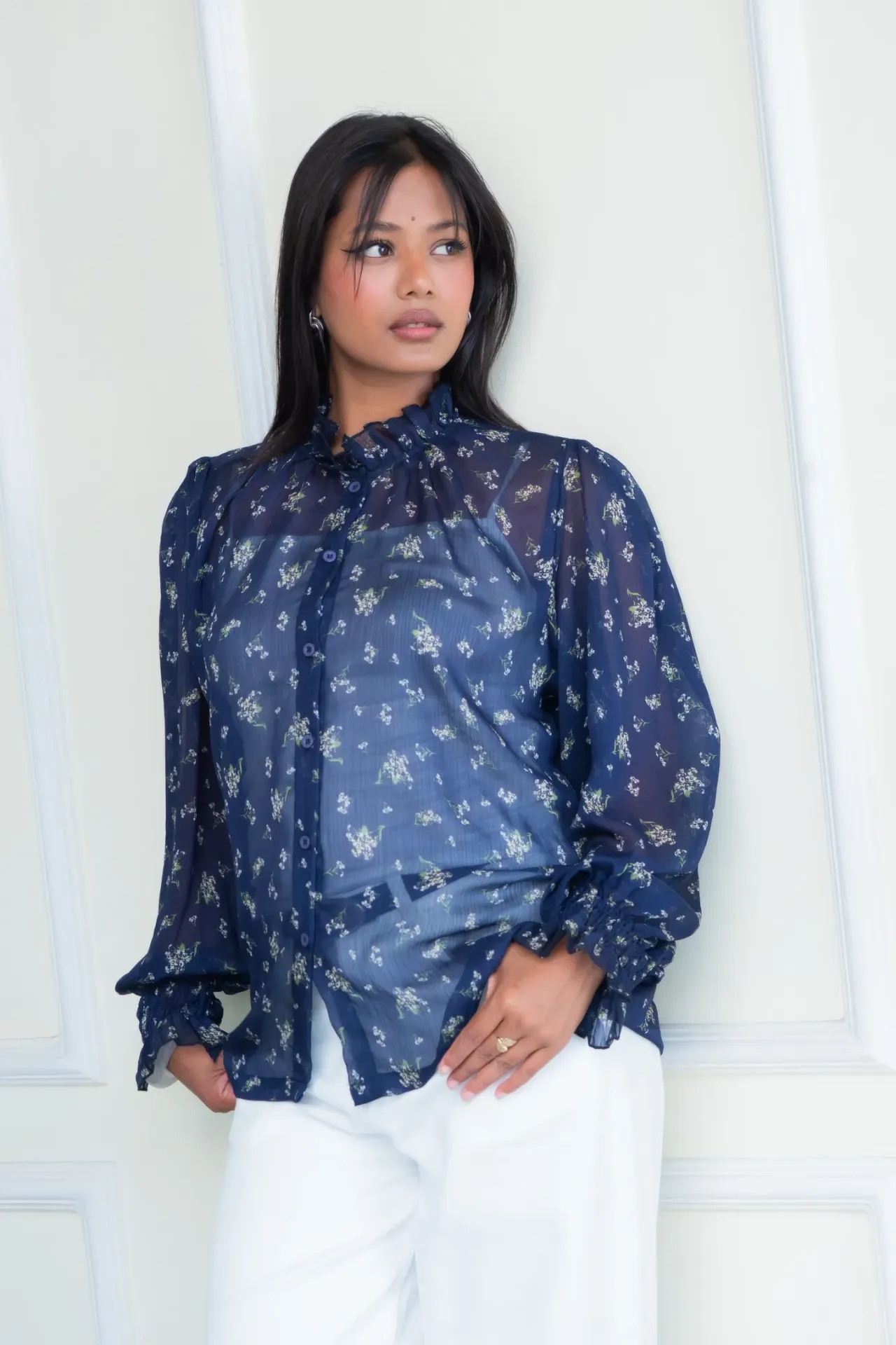 BMKS SS26-15 NUMA FRILL BLOUSE