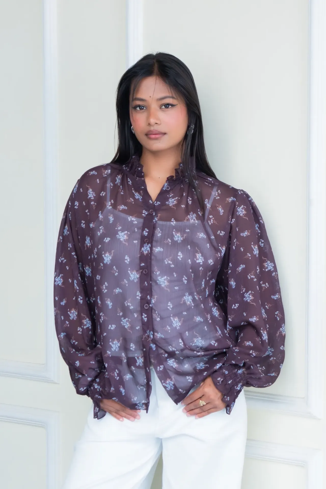BMKS SS26-15 NUMA FRILL BLOUSE