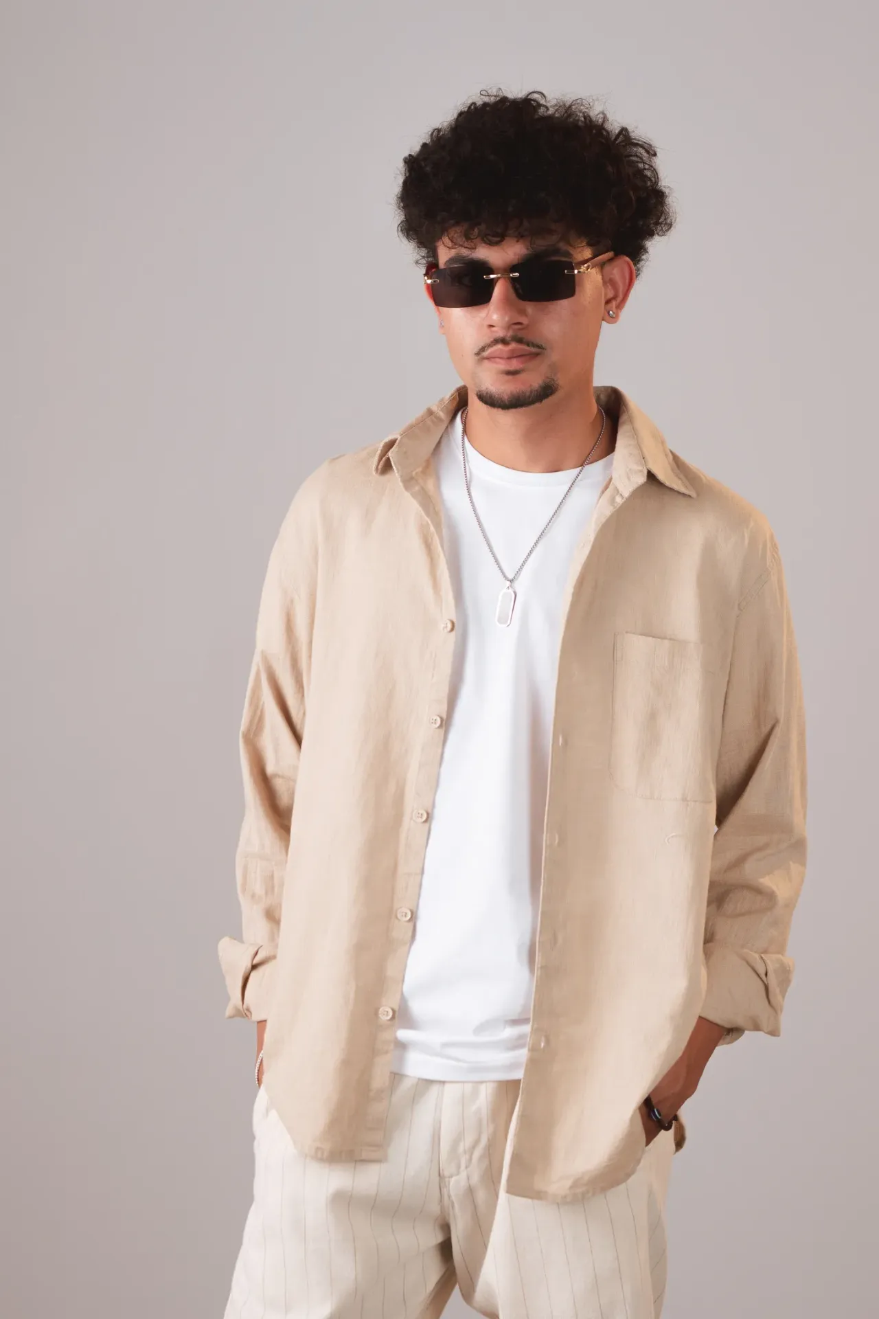 BMNL SS26-15 JIRI LINEN BLEND SHIRT