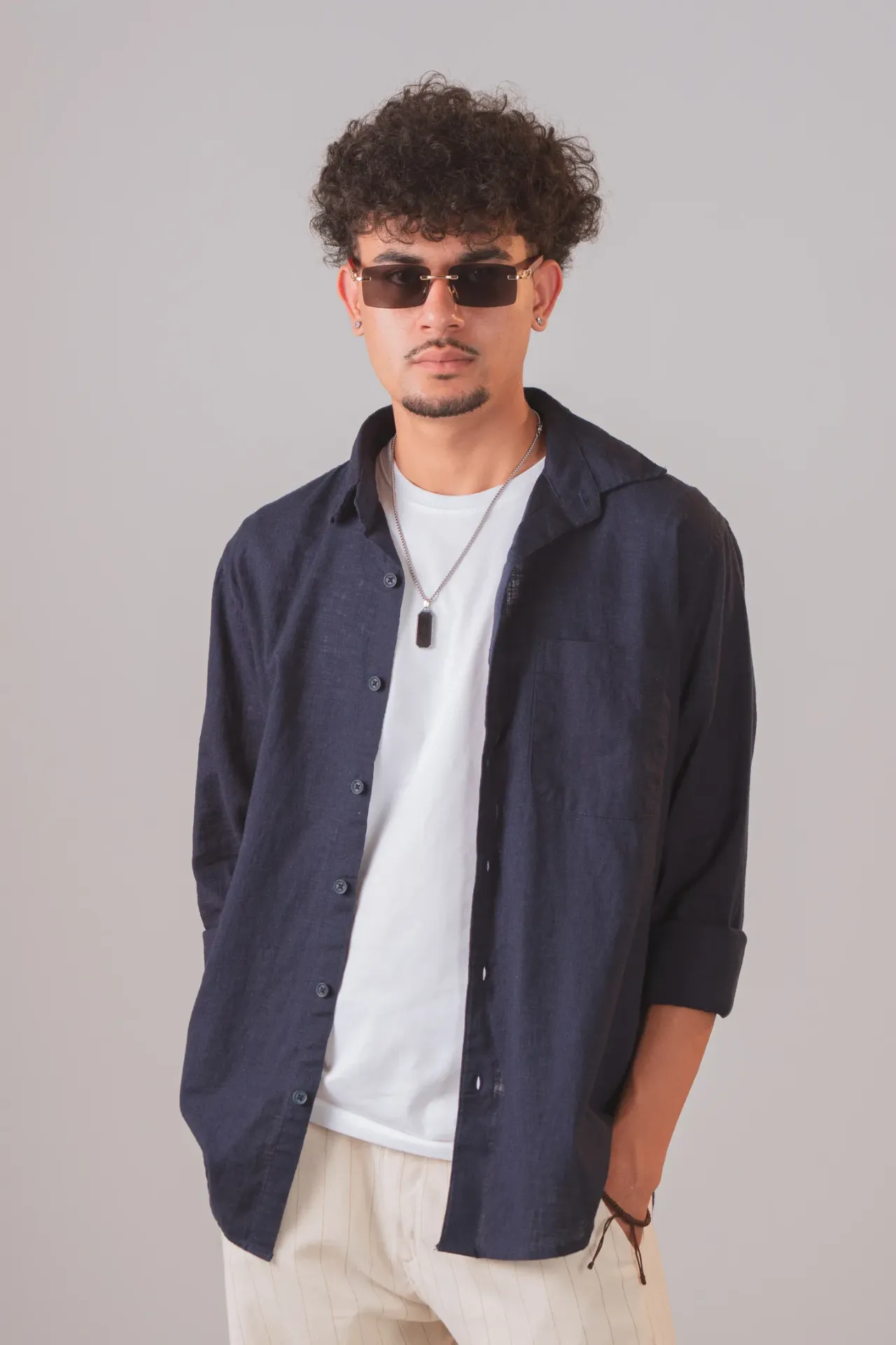BMNL SS26-15 JIRI LINEN BLEND SHIRT