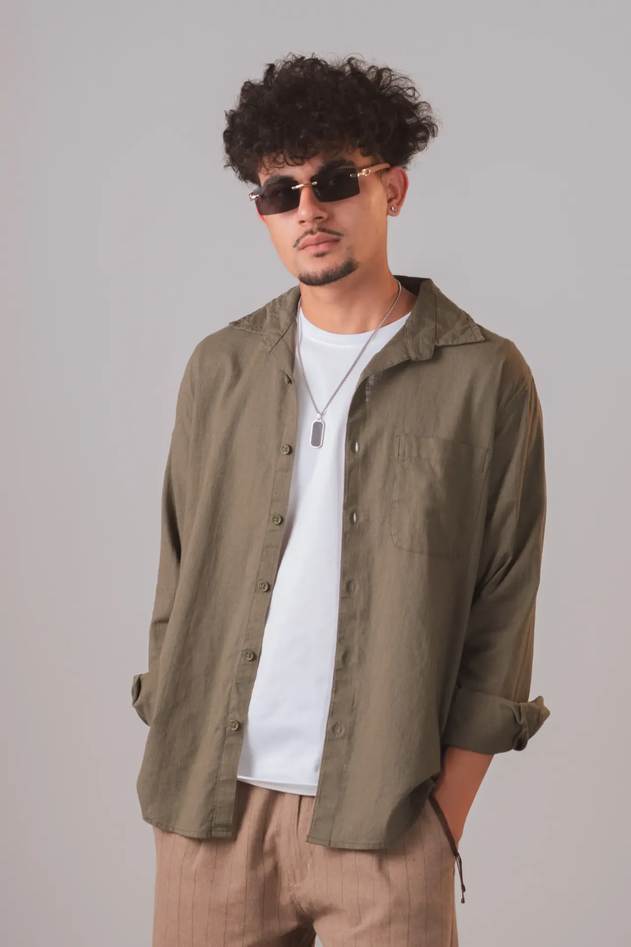 BMNL SS26-15 JIRI LINEN BLEND SHIRT