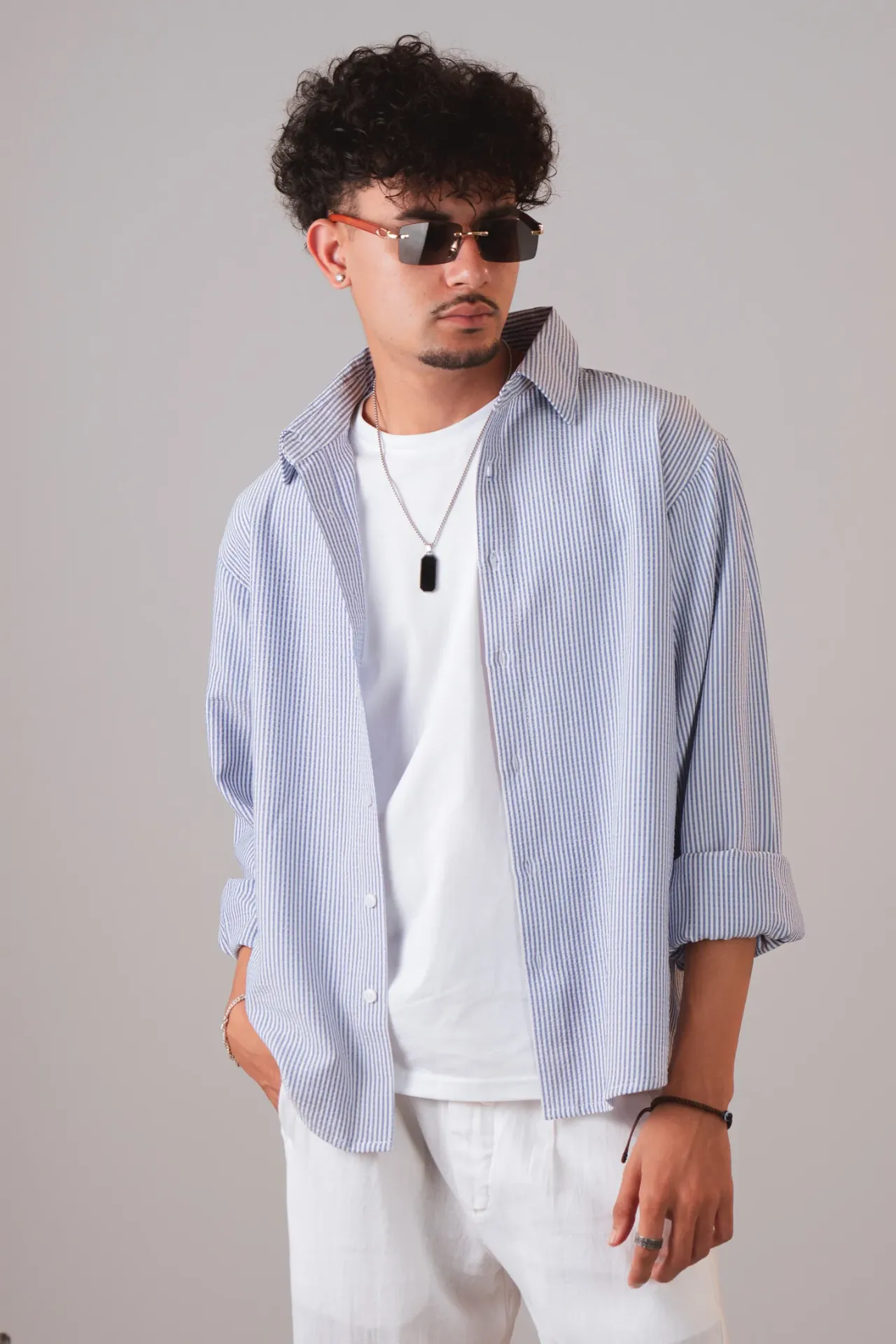 HBM SS26-50 AXIS STRIPE SHIRT