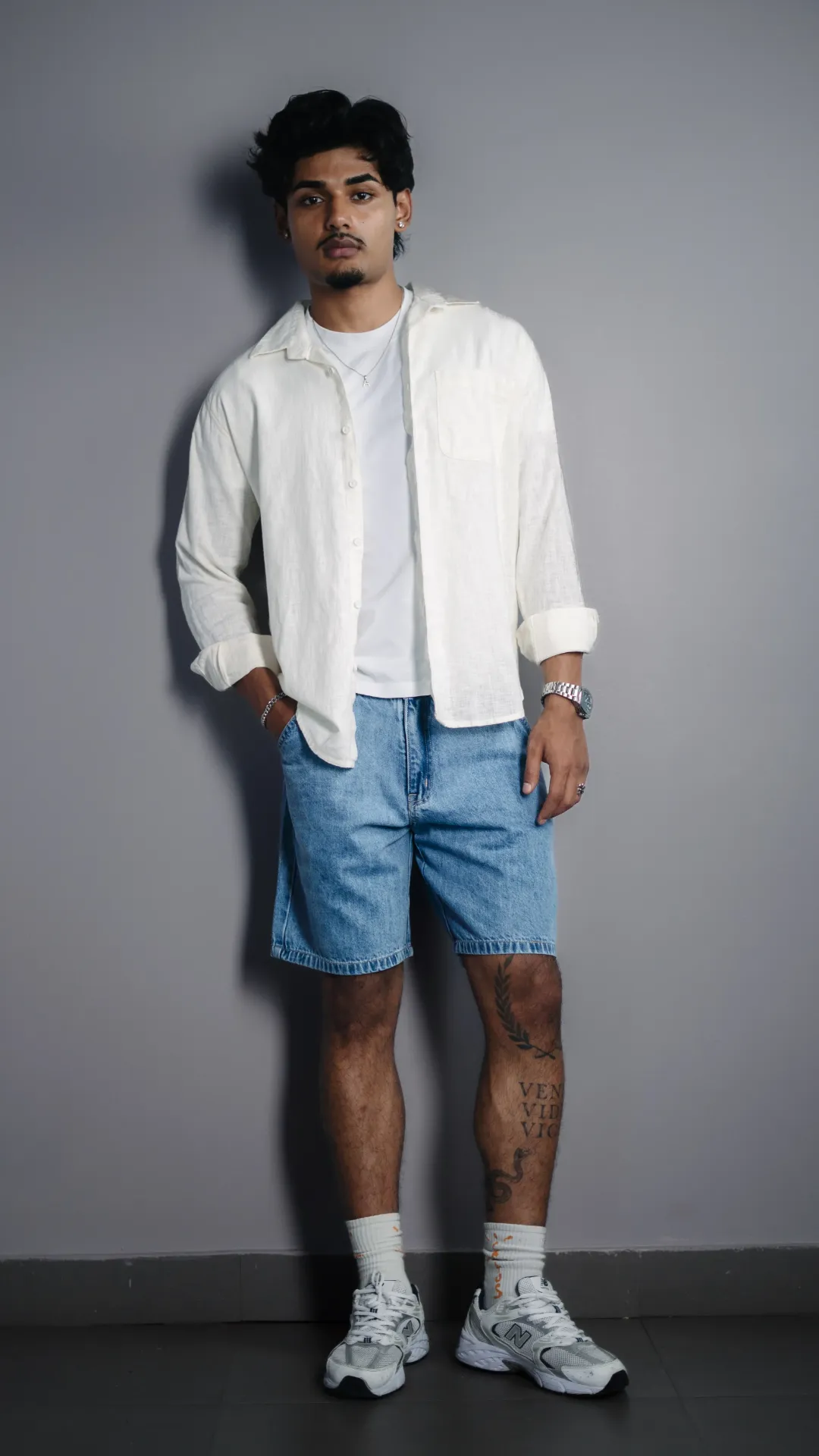 BMMO SS26-28 PATAN DENIM SHORTS