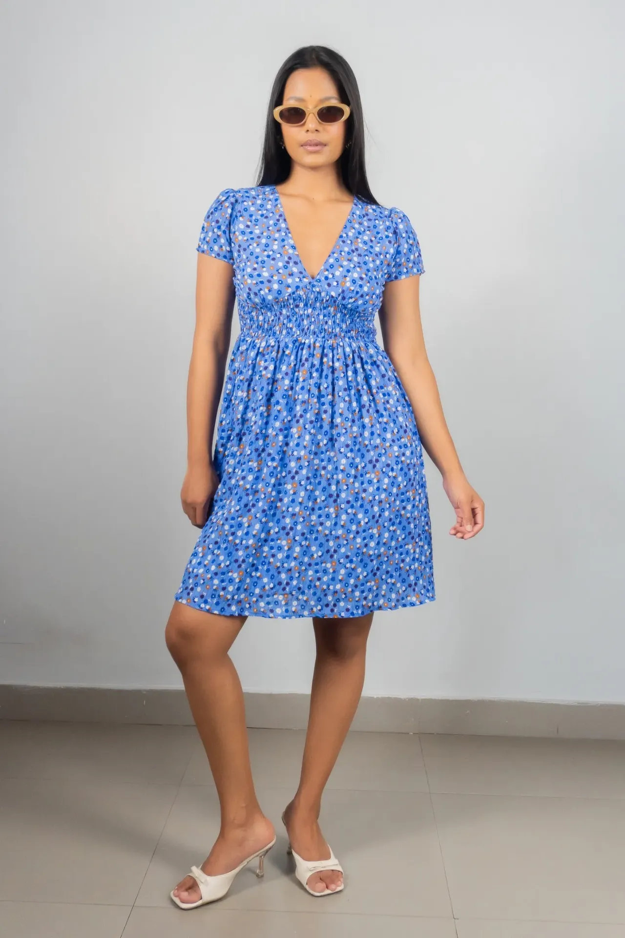 3.98180 HB SS26-243 DAISY DRESS (BLUE, S)