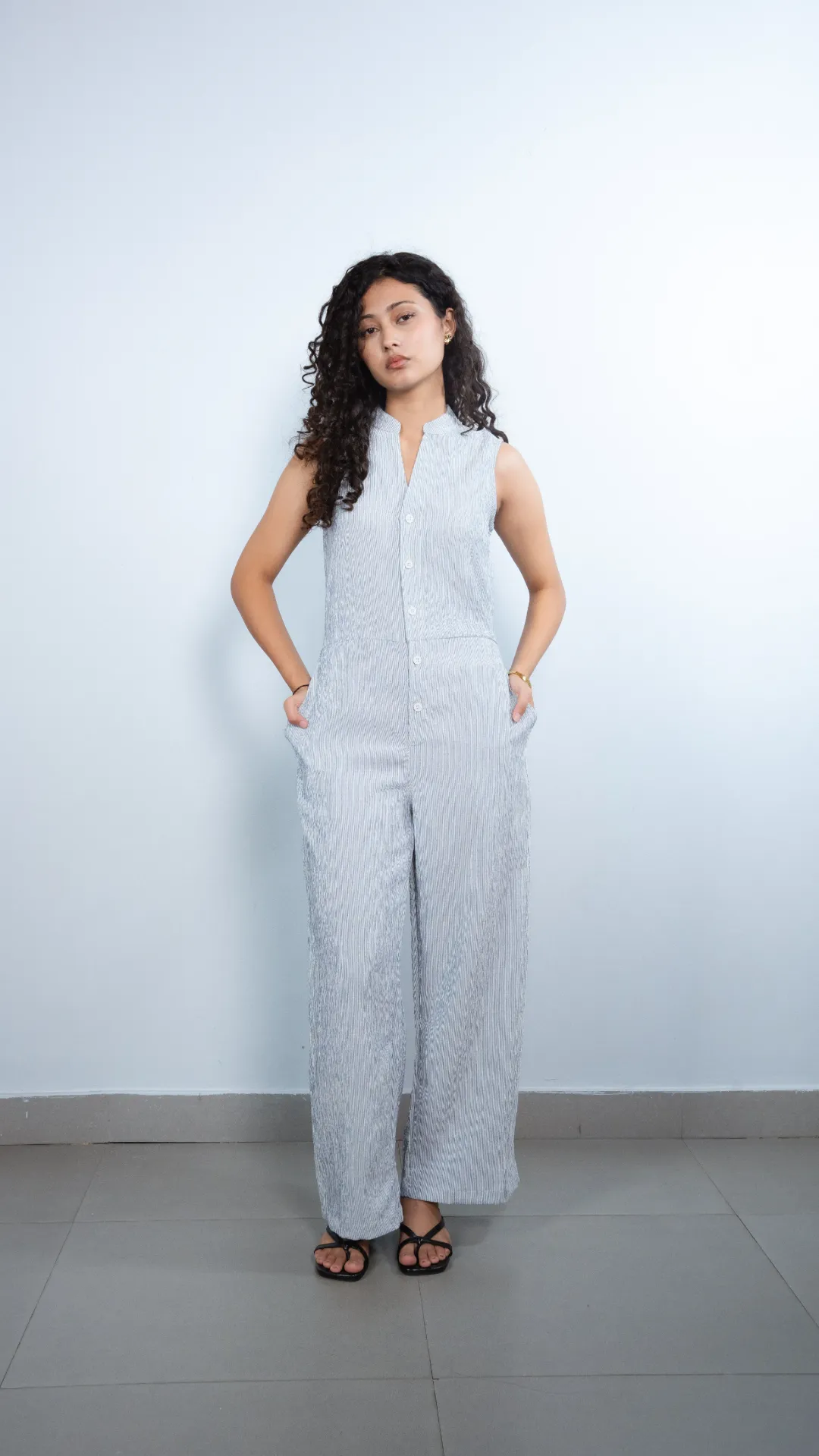 HB SS26-298 PRIME STRIPE JUMPSUIT