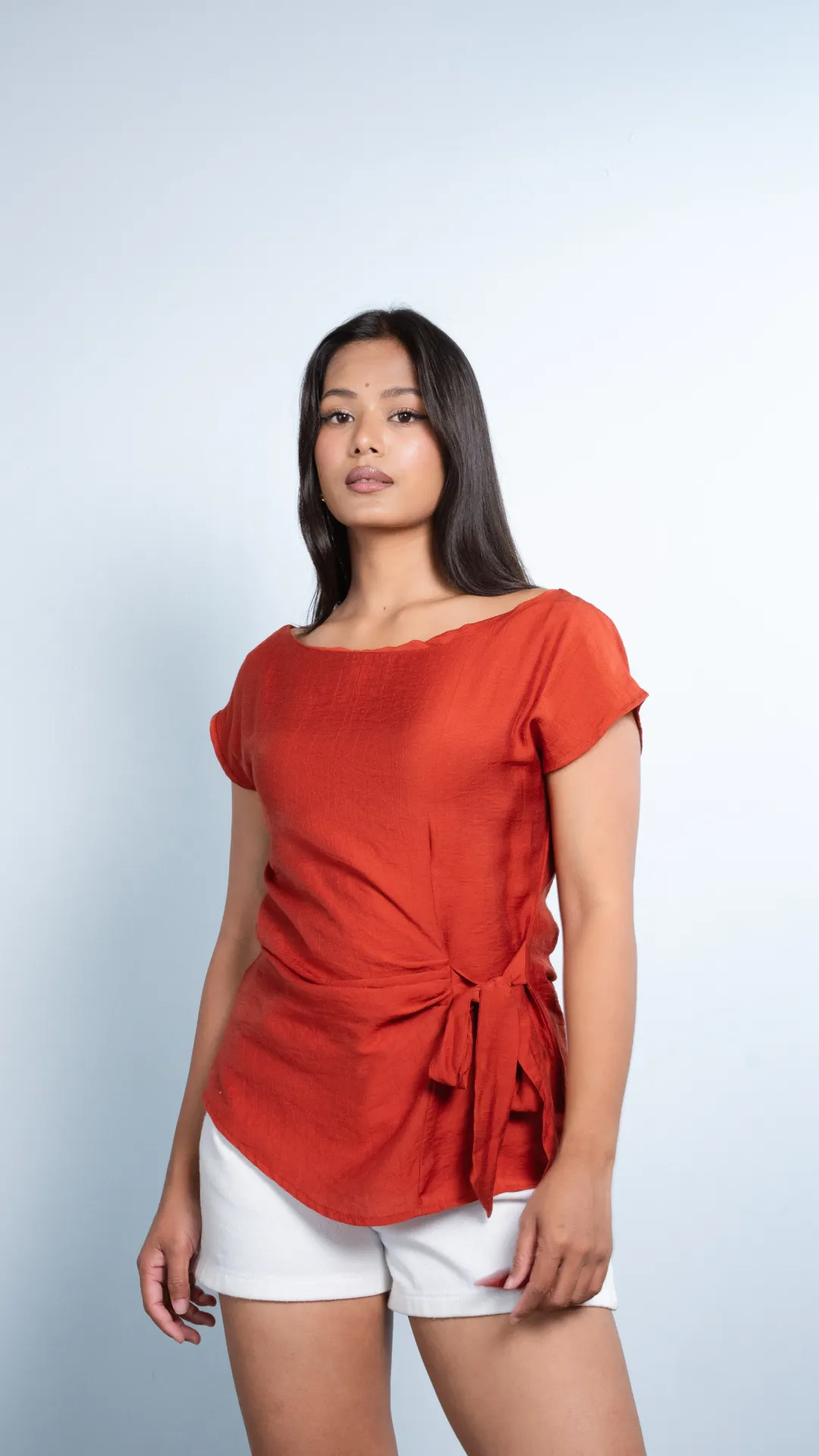 HB SS26-290 BLOOM KNOT TOP