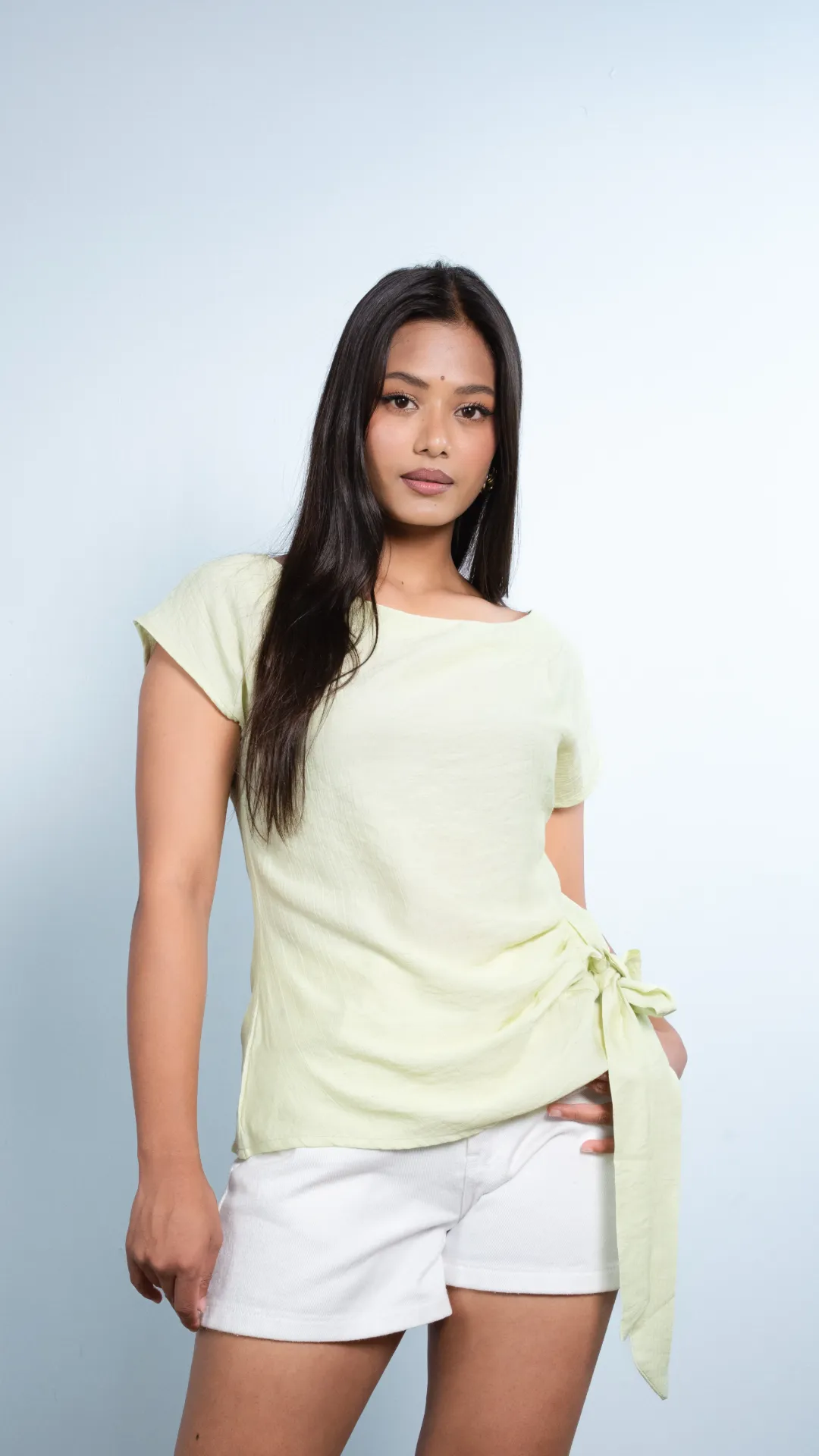 HB SS26-290 BLOOM KNOT TOP