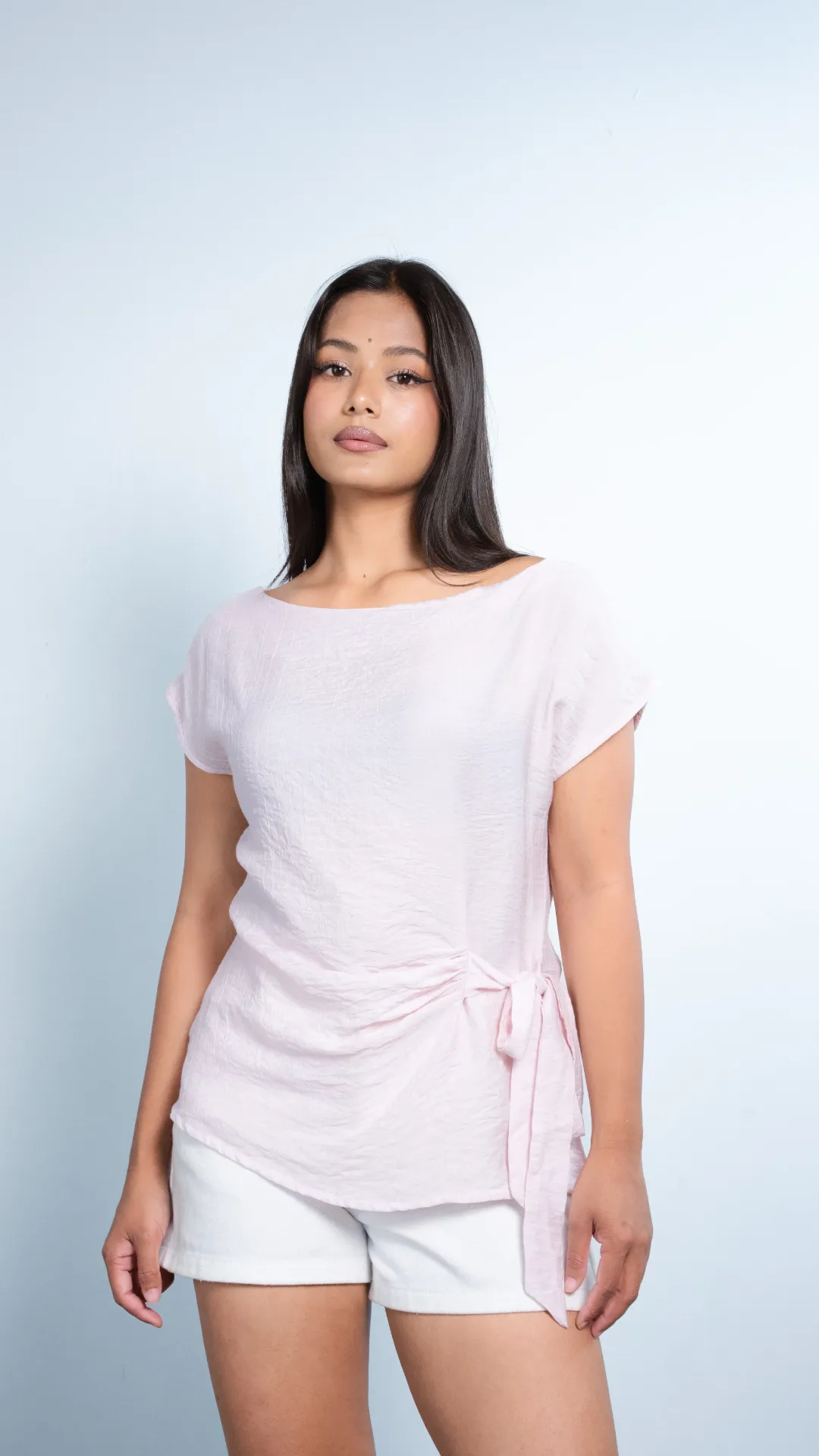 HB SS26-290 BLOOM KNOT TOP