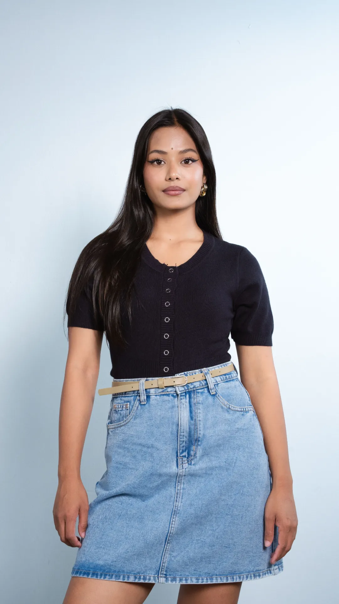 4.06974 PO2 KNITTED CARDIGAN (BLACK, M)