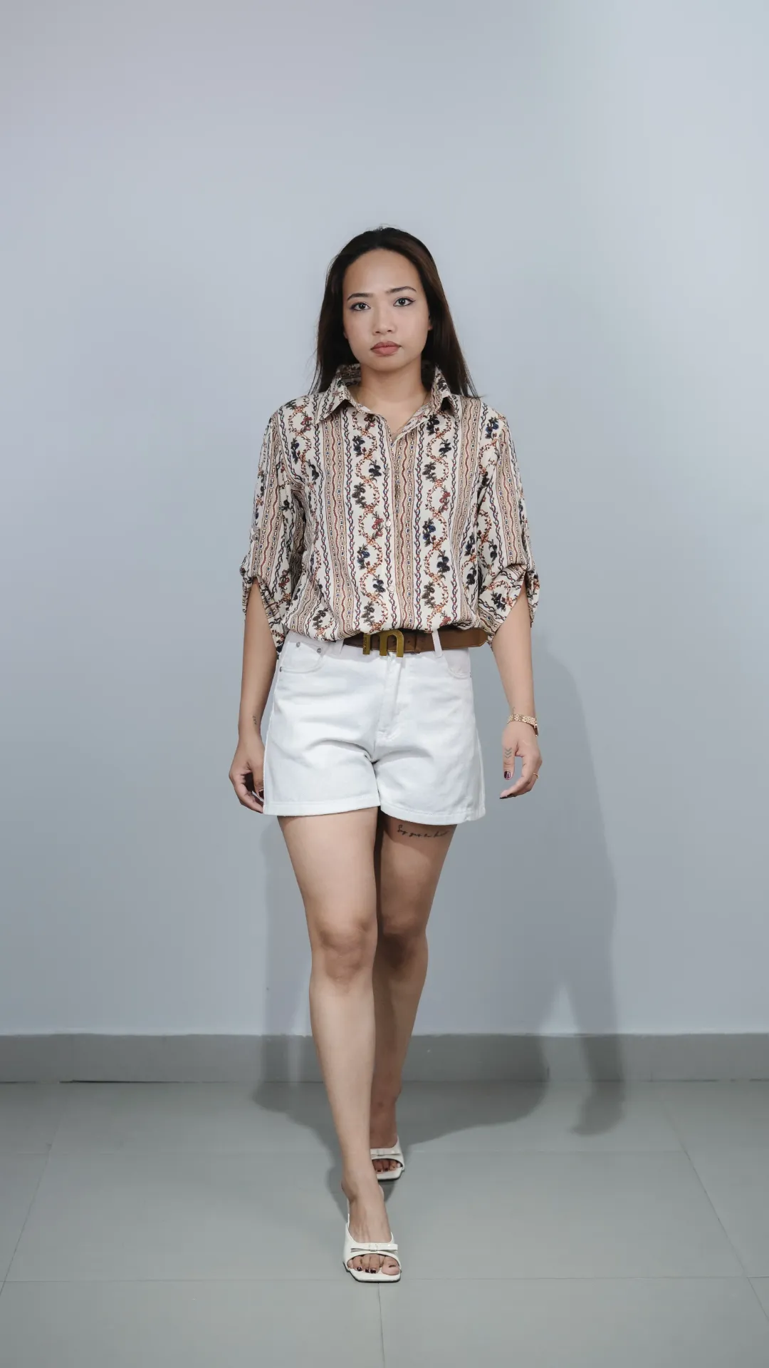 HB SS25-362 ABSTRACT LONG SHIRT